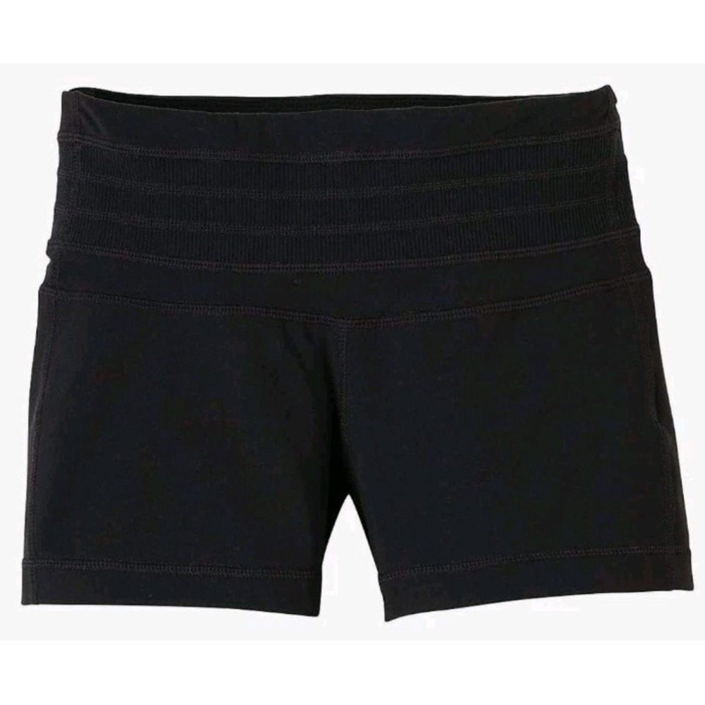 PrAna Shorts Women's Sz M Black Olympia Active Athletic Fitness Gym Lounge Hike
